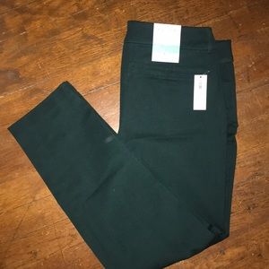 Old Navy Pixie Pants Dark Emerald Green Sz 12 NWT